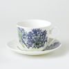 Agapanthus: Šálek 420 ml a podšálek snídaňový, anglický kostní porcelán Roy Kirkham