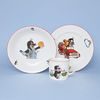 Dětská sada Krteček a autíčko, Thun 1794, karlovarský porcelán, Dětské soupravy a hrnky s Krtečkem