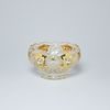 Crystal Cuted Bowl, 125 mm, Gold + Enamel, Jahami Bohemia