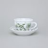 Šálek a podšálek B + B, 210 ml / 14 cm na kávu, zelený cibulák, Český porcelán a.s.