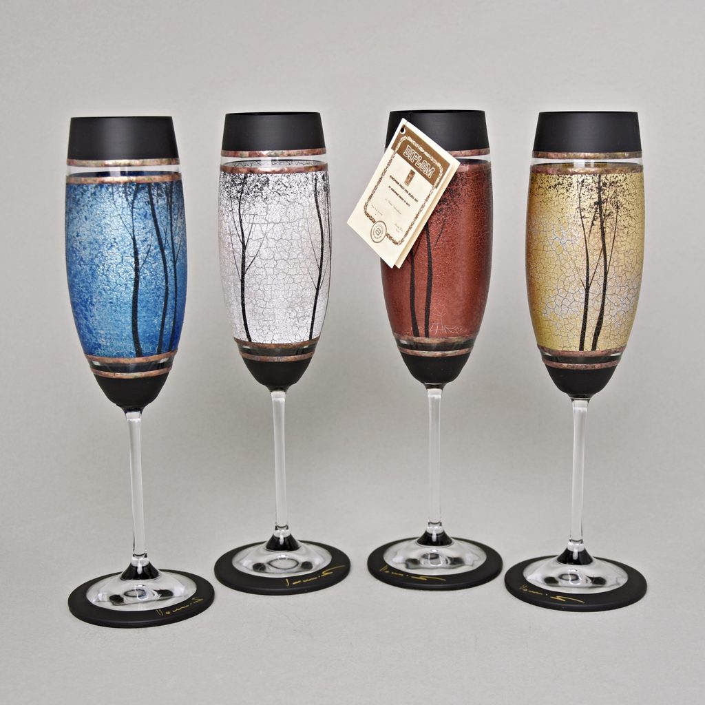 Studio Miracle: Champagne Glasses, 4 pcs., Mix Trees, 200 ml, Hand