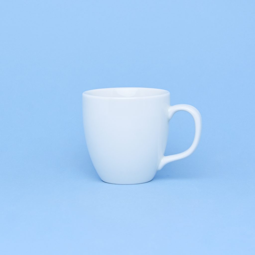 Mug (cup) Harry middle 200 ml, white, Český porcelán a.s. - Český porcelán  a.s. - Mugs, bowls and saucers different decors - Cesky porcelan a.s. Dubi,  by Manufacturers or popular decors -