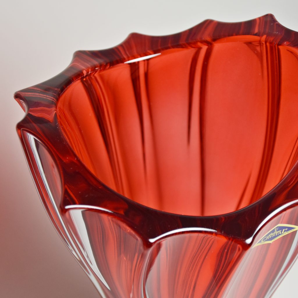 Skleněná váza Plantica - červená, 32 cm, Aurum Crystal - Bohemia Crystalex  a Crystalite Bohemia - KŘIŠŤÁL A SKLO - Podle vzoru a výrobců -  Dumporcelanu.cz - český a evropský porcelán, sklo, příbory