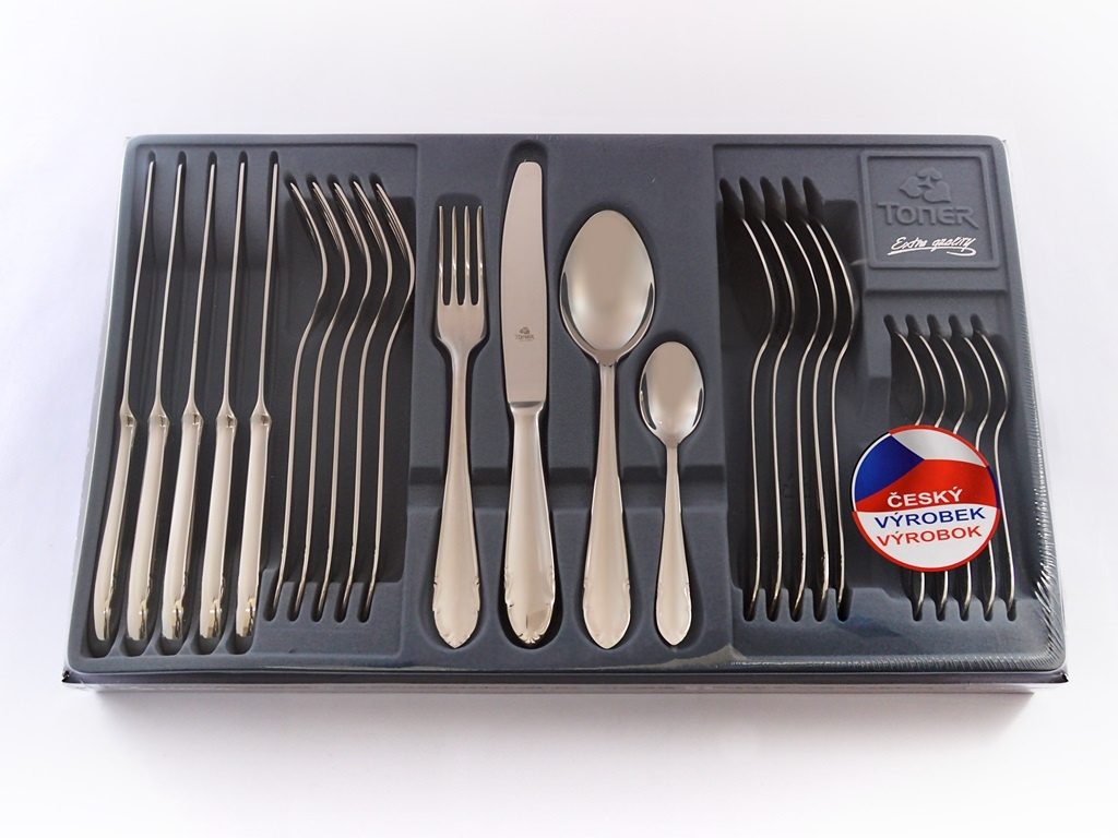 24 pcs. cutlery set SILVER PRESTIGE, Toner - Příbory Toner - Toner cutlery  / Flatware - by Manufacturers or popular decors - Dumporcelanu.cz - český a  evropský porcelán, sklo, příbory