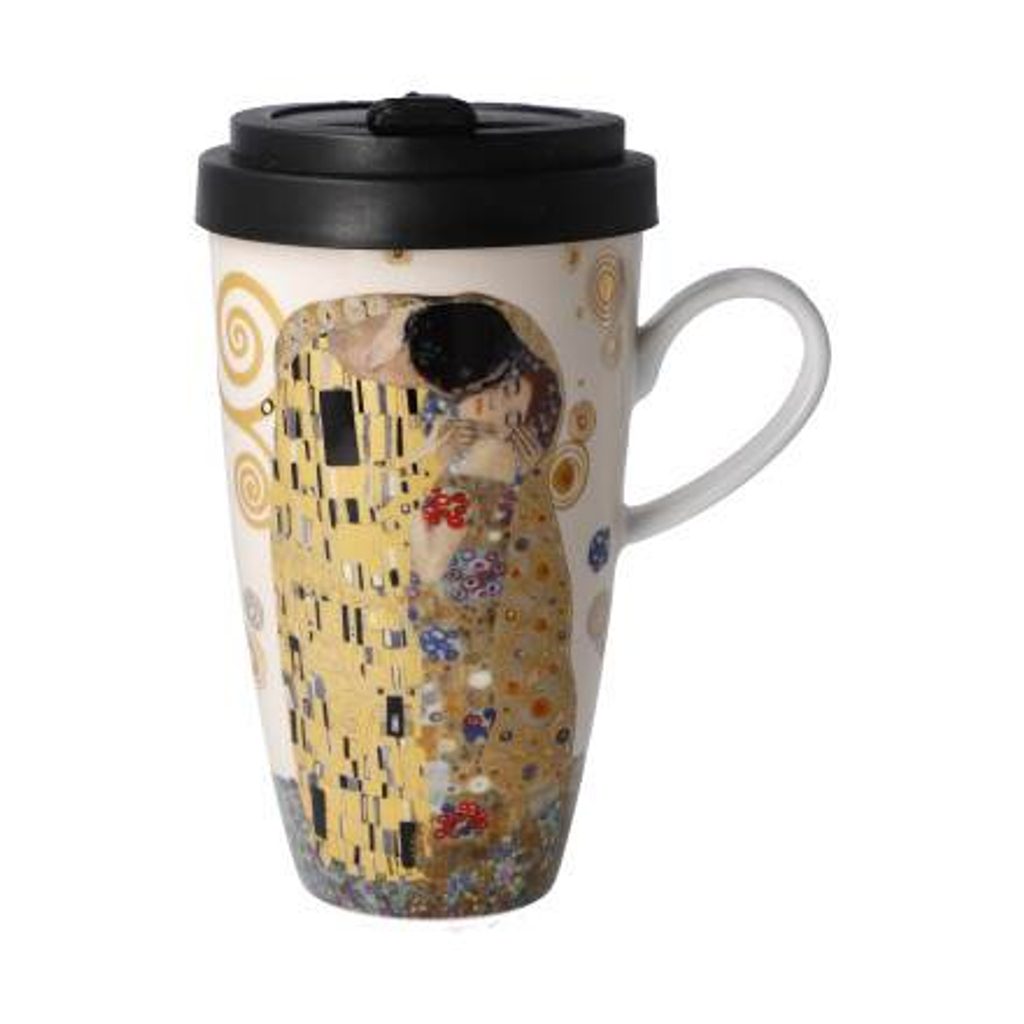 Mug to go 15 cm, 350 ml Gustav Klimt - "The Kiss", porcelain, Goebel -  Goebel - Gustav Klimt - Goebel Artis Orbis, by Manufacturers or popular  decors - Dumporcelanu.cz - český a evropský porcelán, sklo, příbory