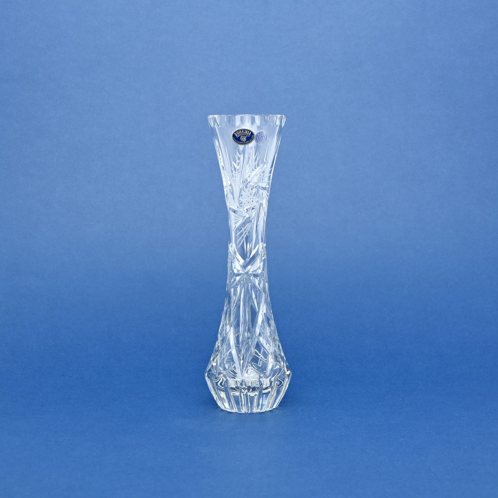 Křišťálová váza broušená úzká, 245 mm, Crystal BOHEMIA - Crystal Bohemia -  KŘIŠŤÁL A SKLO - Podle vzoru a výrobců - Dumporcelanu.cz - český a evropský  porcelán, sklo, příbory