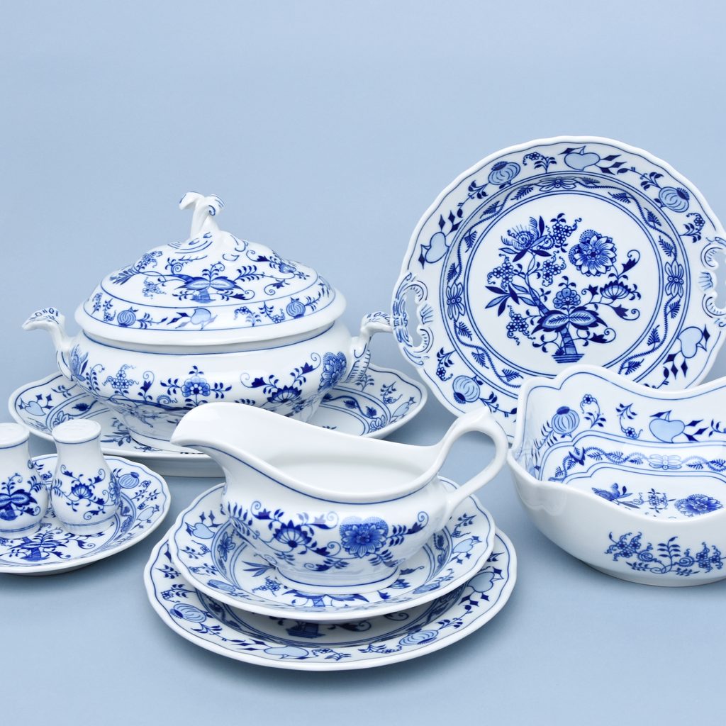 Dining set for 6 persons "I 'M a MODERATE EATER", Original Blue Onion  Pattern - Cibulák (Blue Onion pattern) - VALUE SETS - Original Blue Onion  Pattern, by Manufacturers or popular decors -