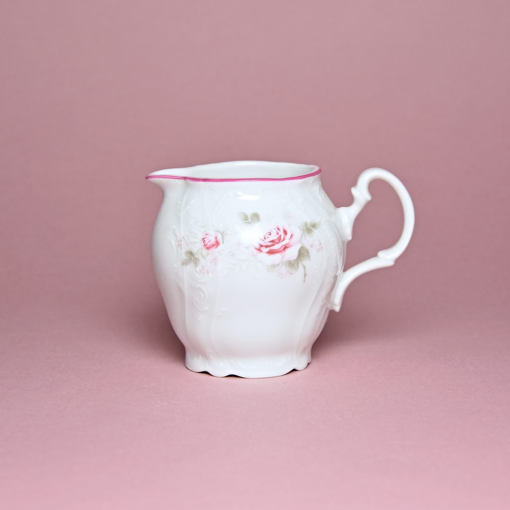 Pink line: Coffee pot 1,2 l, Carlsbad Porcelain, BERNADOTTE roses - Thun  1794 - BERNADOTTE roses + Gold or Pink line - Thun Carlsbad porcelain, by  Manufacturers or popular decors - Dumporcelanu.cz 