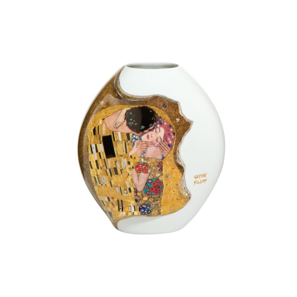 Váza 13,5 cm, porcelán, Polibek, G. Klimt, Goebel - Goebel - Gustav Klimt -  Goebel Artis Orbis, Podle vzoru a výrobců - Dumporcelanu.cz - český a  evropský porcelán, sklo, příbory