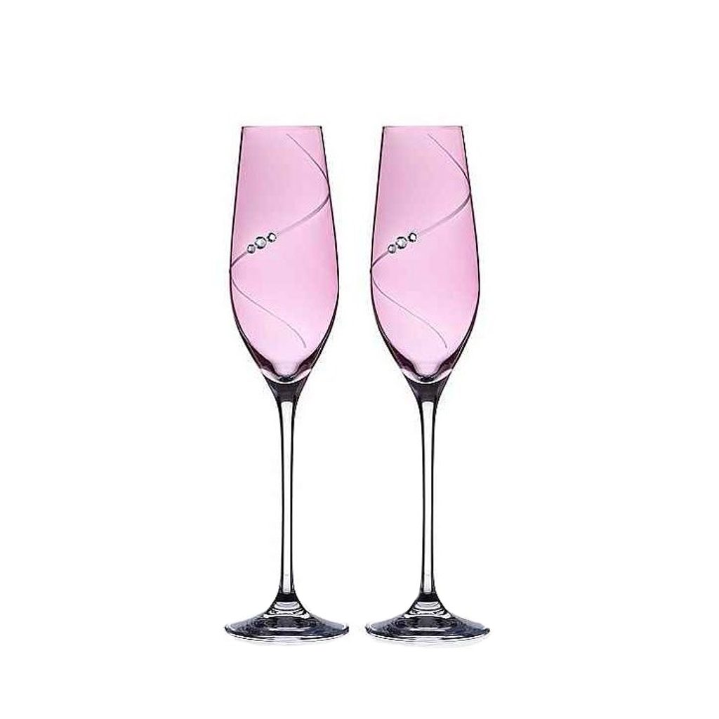 Sihouette Celebration Pink - Set of 2 champagne glasses 210 ml, Swarovski  Crystals, DIAMANTE - Ostatní - Crystal and glass - by Manufacturers or  popular decors - Dumporcelanu.cz - český a evropský porcelán, sklo, příbory