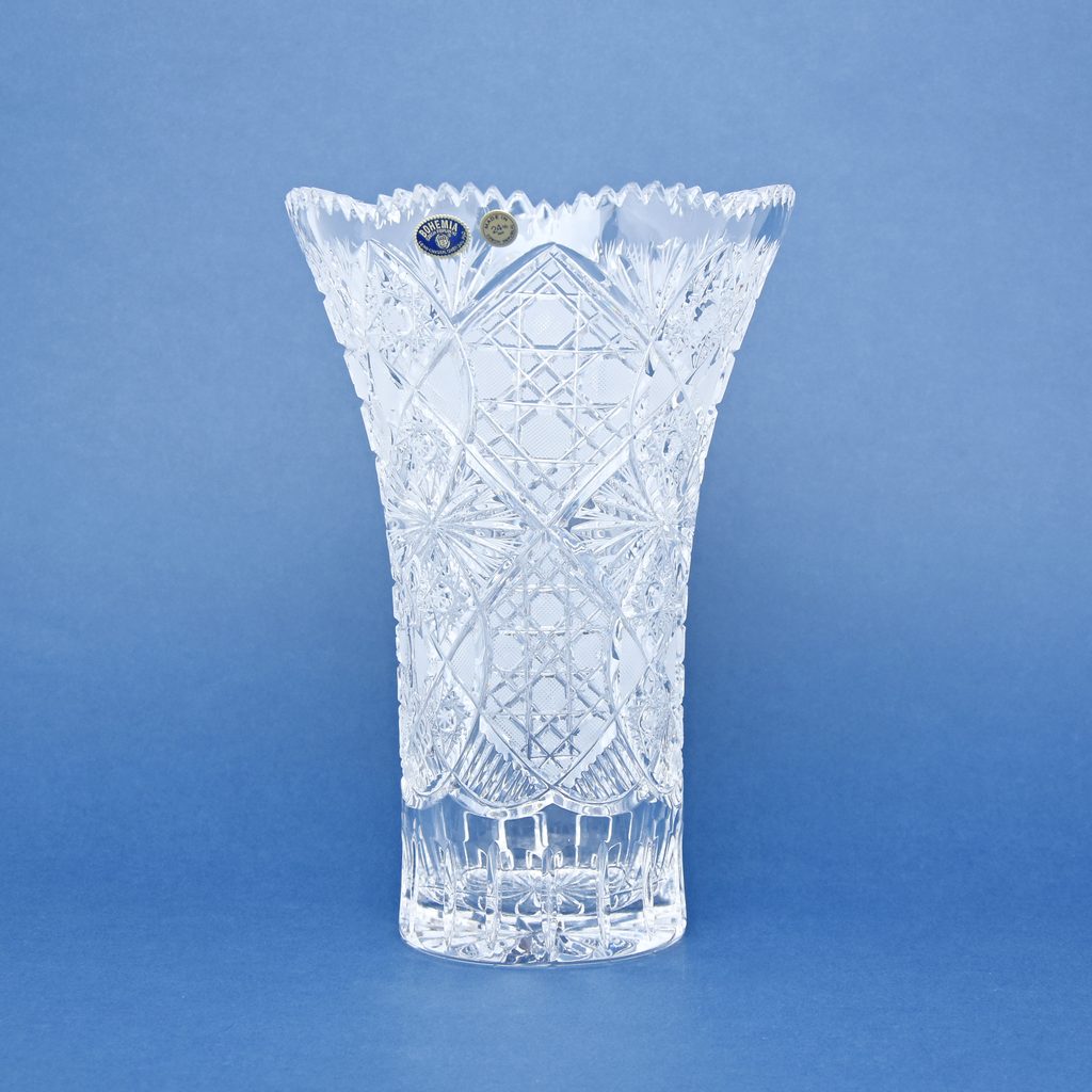 Křišťálová váza broušená, 255 mm, Crystal BOHEMIA - Crystal Bohemia -  KŘIŠŤÁL A SKLO - Podle vzoru a výrobců - Dumporcelanu.cz - český a evropský  porcelán, sklo, příbory