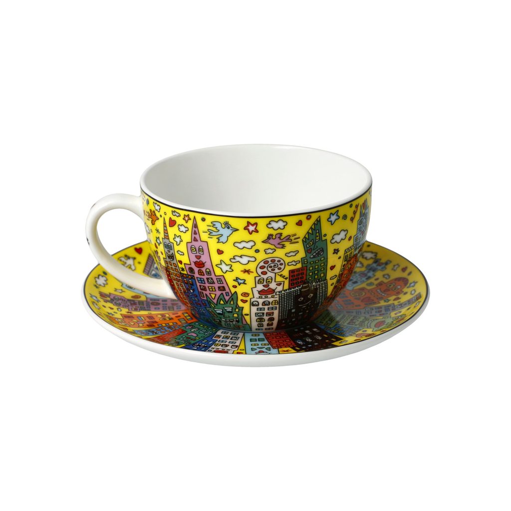 Goebel - bone - Goebel - Artis My City or fine saucer by - popular Cup James Rizzi James York 15 china, 250 New Orbis, Manufacturers Goebel Sunset, decors Rizzi, ml and cm,
