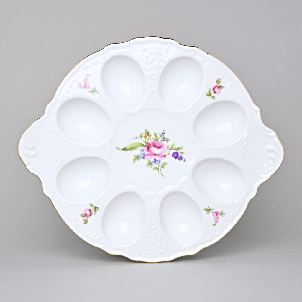 Egg tray 25 cm, Thun 1794 Carlsbad porcelain, BERNADOTTE Meissen 