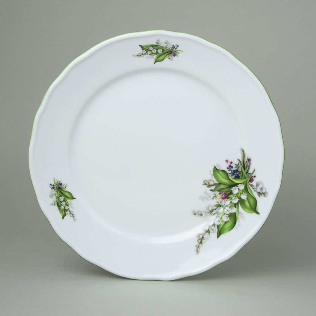 Talíř mělký 24 cm, konvalinky, Český porcelán a.s. - Český porcelán a.s. -  Konvalinky - Český porcelán a.s., Podle vzoru a výrobců - Dumporcelanu.cz -  český a evropský porcelán, sklo, příbory