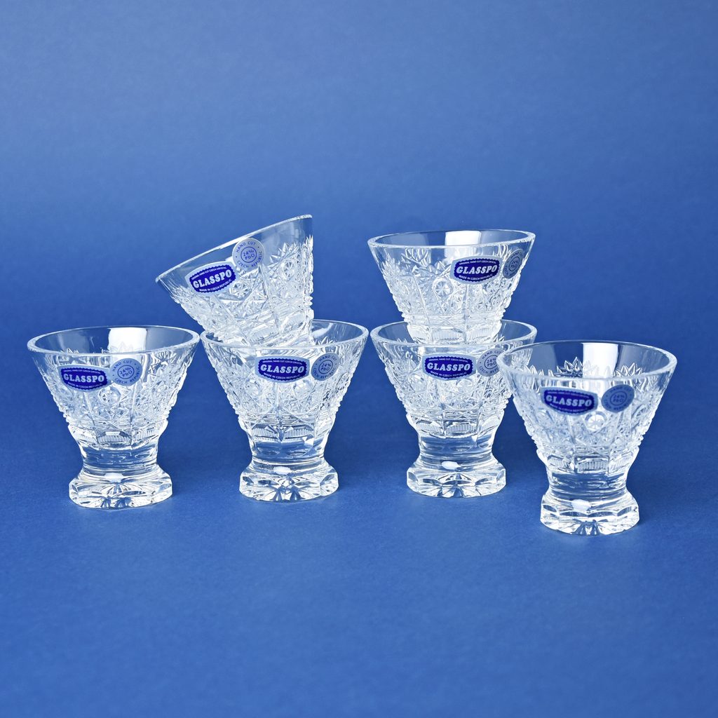 Sake Tumbler set 6 pcs., 45 ml, decor 500PK, Bohemia Crystal