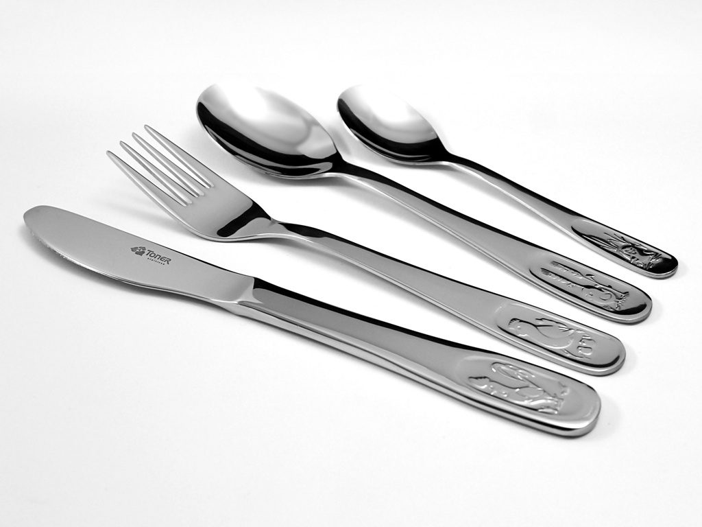Cutlery baby set 4 pieces, Pipi, Toner cutlery - Příbory Toner - Toner  cutlery / Flatware - by Manufacturers or popular decors - Dumporcelanu.cz -  český a evropský porcelán, sklo, příbory