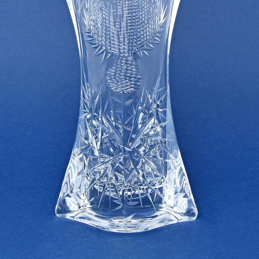 Crystal Hand Cut Vase ORBIT- Thistle decor, 300 mm, Crystalite BOHEMIA -  Crystal Bohemia - Crystal and glass - by Manufacturers or popular decors -  Dumporcelanu.cz - český a evropský porcelán, sklo, příbory