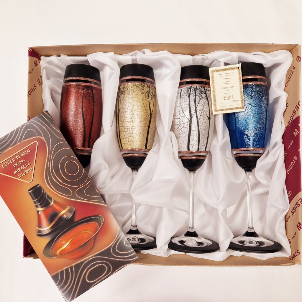 Studio Miracle: Champagne Glasses, 4 pcs., Mix Trees, 200 ml, Hand