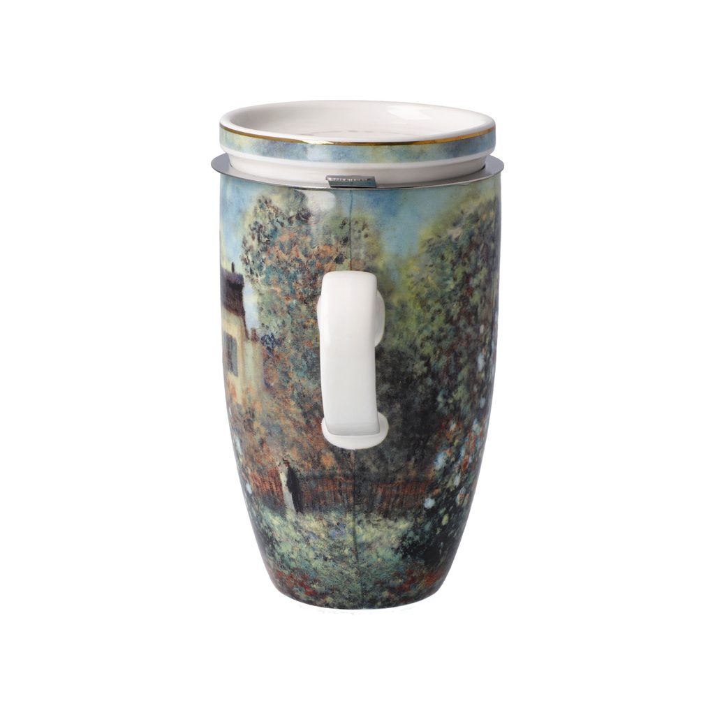 Tea Cup 0,4 l with Lid and Strainer Claude Monet - The Artists House, 11,5  / 8 / 14 cm, fine bone china, Goebel - Goebel - Claude Monet, Paul Cézanne - | Thermobecher
