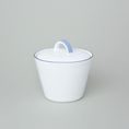Sugar bowl 200 ml, Thun 1794, karlovarský porcelán, TOM blue line