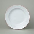 Red line: Plate deep 24 cm, rokoko white, Cesky porcelan a.s.