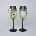 VLASTA VOBORNIKOVA BY MIRACLE STUDIO CZECH PAIR OF RED MARTINI GLASSES