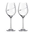 Silhouette - Set of 2 White Wine Glasses 360 ml, Swarovski Crystals