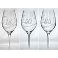 Celebration: Glass 360 ml  plus  Swarowski Crystals  plus  celebration number