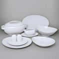 Dining set for 6 persons, Thun 1794 Carlsbad porcelain, Loos white