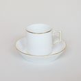 Cup and Saucer Espresso, Golden Stripe, Meissen Porcelain