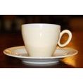 Coffee cup and saucer, Trio 23600 Vanilla, Seltmann Porcelain