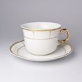 Natalie gold: Cup 290 ml + sacuer 170 mm, Thun 1794, karlovarský porcelán