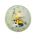 Wall clock 31 x 31 cm, porcelain, Cats Goebel R. Wachtmeister