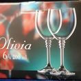 Olivia: Glass for wine 200 ml, 6 pcs., Bohemia Crystalex