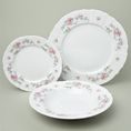 Plate set for 6 pers., Thun 1794, karlovarský porcelán, BERNADOTTE climbing roses