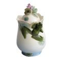 Amphibia frog sugar jar w. cover h=13 cm, FRANZ porcelain