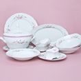Pink line: Dining set for 6 persons, Thun 1794 Carlsbad porcelain, Bernadotte roses