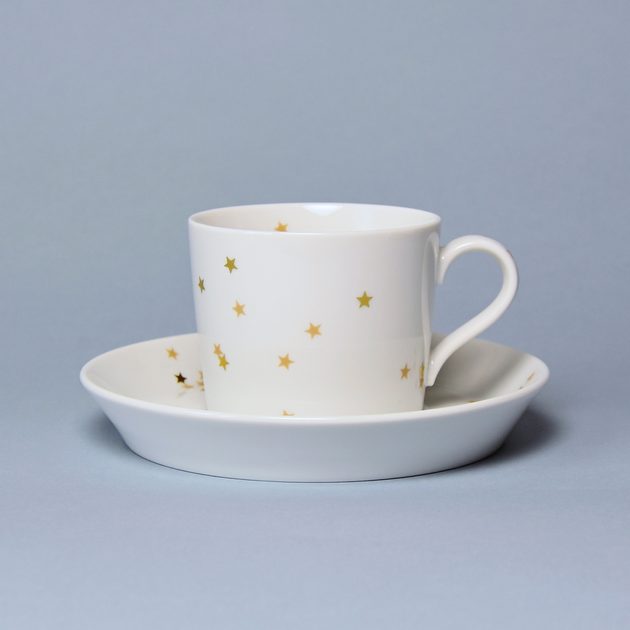 Coffee 200 ml and 15 cm, TRIC Golden Stars, Arzberg - Arzberg - TRIC gold - Arzberg porcelain Bavaria, Manufacturers or popular decors - Dumporcelanu.cz - český a evropský porcelán, sklo, příbory