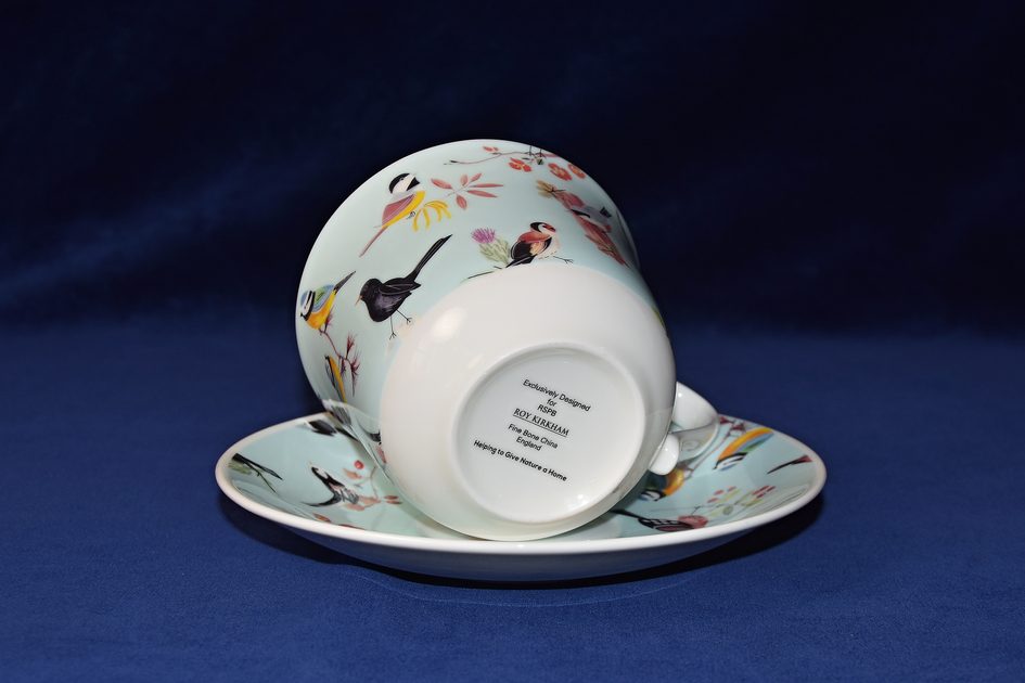 fine bone china ROY KIRKHAM Details about   GARDEN BIRDS BREAKFAST CUP SAUCER Made in England 
