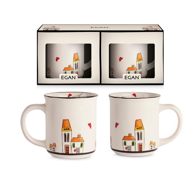 2 Mugs “Le Casette” 250 ml, porcelain, EGAN - EGAN - EGAN