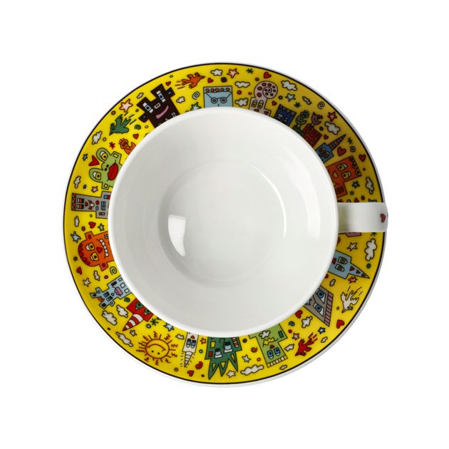 Cup 250 ml New popular Rizzi Artis Goebel 15 - Manufacturers Orbis, bone - Goebel - Goebel or fine saucer by decors York James Sunset, Rizzi, and City James china, cm, My 