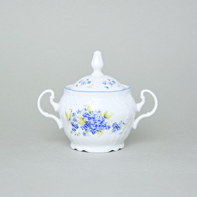 Sugar bowl 0,3 l, Thun 1794 Carlsbad porcelain, BERNADOTTE  Forget-me-not-flower