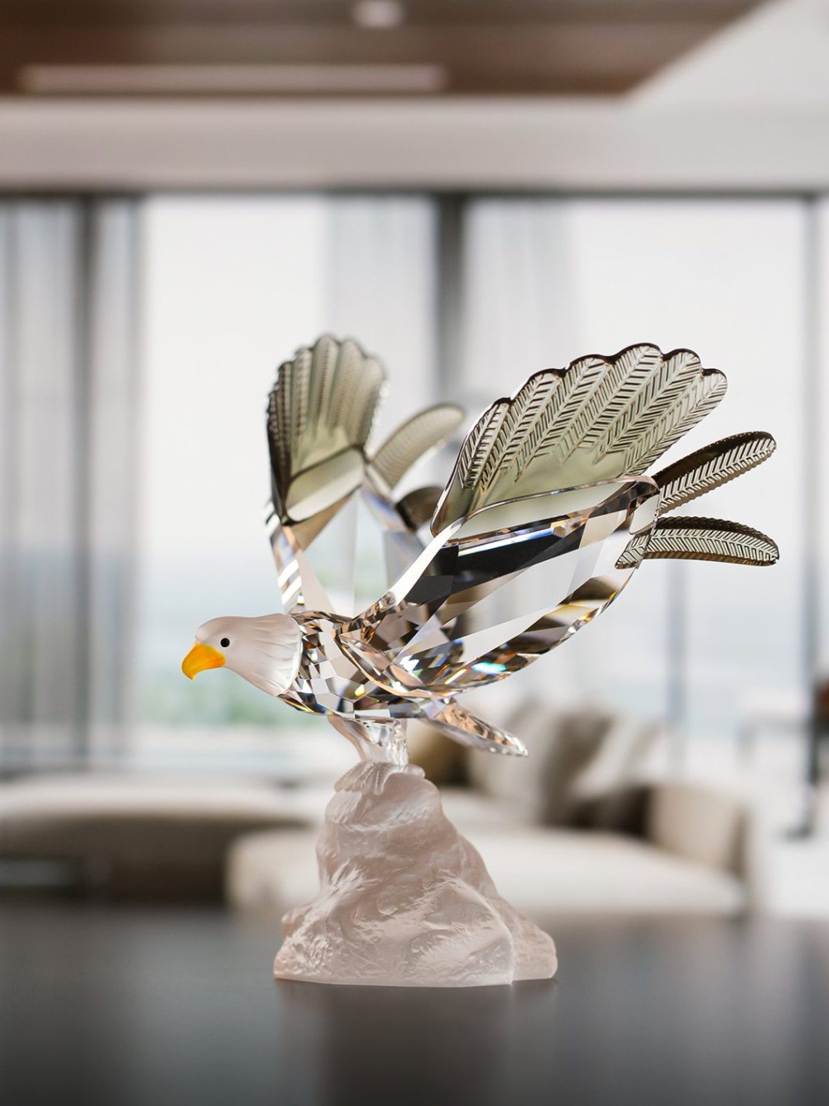 Bald Eagle 130 x 115 mm, Crystal Gifts and Decoration PRECIOSA