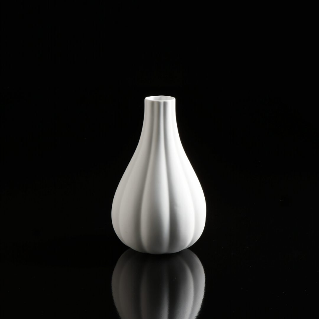 Vaso Montana Kaiser Porzellan In Ceramica Bianca 12,5 Cm | Mini Vaso Moderno Artigianale Non Smaltato