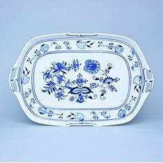 Platter with handles 38,0 x 24,5 cm, Original Blue Onion Pattern