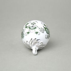 Vánoční ozdoba - koule 7 cm, zelený cibulák s platinou, Český porcelán a.s.