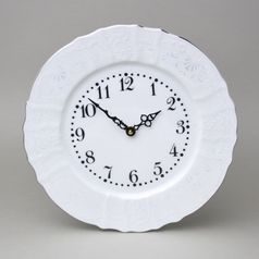 Wall plate clock 27 cm, Thun 1794, karlovarský porcelán, BERNADOTTE frost, Platinum line