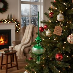 Vánoční ozdoba baculák, 5,5 cm, červený, České ozdoby MIJA