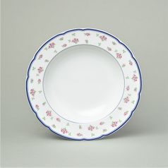 Plate deep 23 cm, Thun 1794 Carlsbad porcelain, Rose 80283