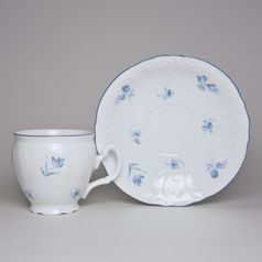 Saucer 16 cm, Thun 1794, karlovarský porcelán, BERNADOTTE blue flower